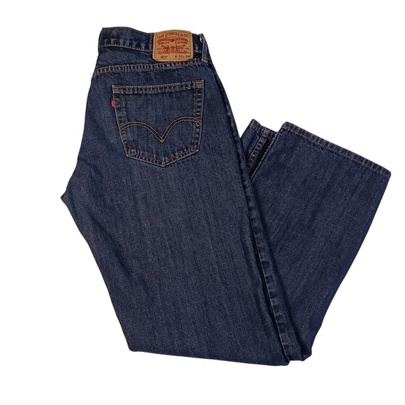 Levi's Other - Levis 559 Relaxed Straight Jeans Mens 36x34 Dark Wash Blue Denim fits 36x32